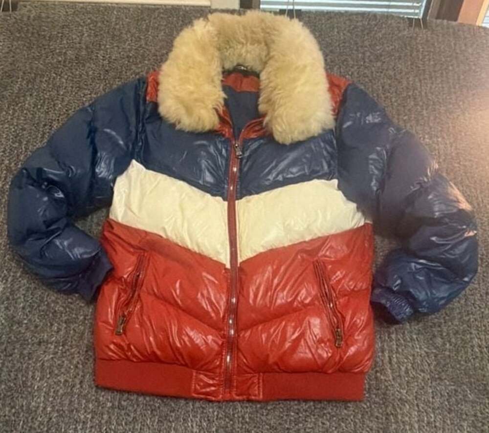 Jordan Craig Color Block Puffer Jacket with Faux Fur Collar